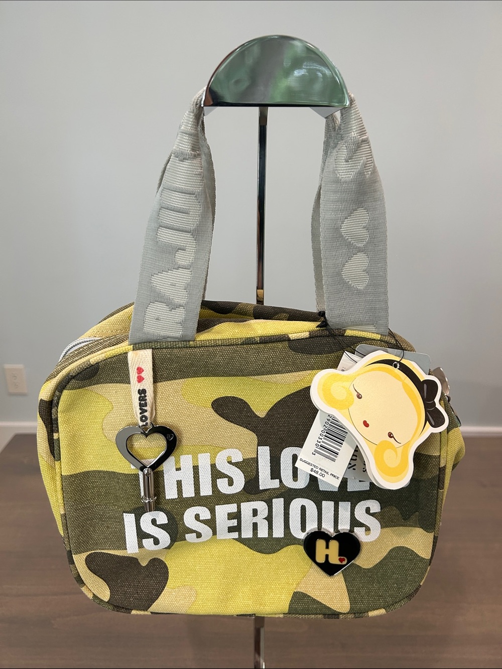 Harajuku Lovers Yellow & Green Camo Mini Tote